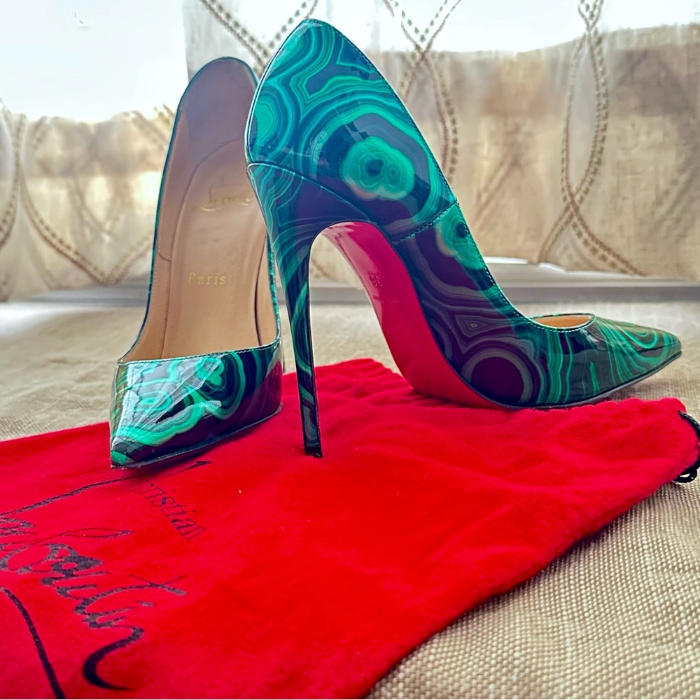 CHRISTIAN LOUBOUTIN So Kate Malachite 120 mm